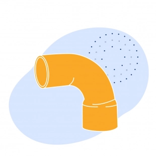 Чугунный угольник проходной 90° Ду 50 мм ГОСТ 8946-75