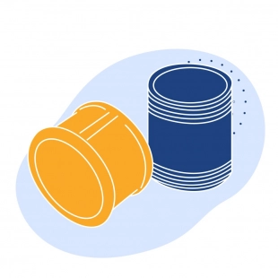 Чугунная муфта переходная оцинкованная Ду 50x15 мм (2x3/4 дюйм) ГОСТ 8957-75