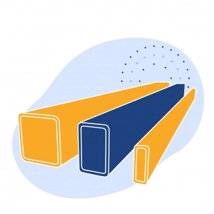 Труба профильная нержавеющая прямоугольная 70х30х2 мм AISI 304