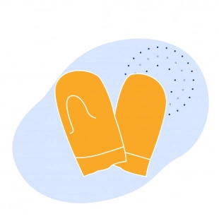 Рукавицы резинотканевые