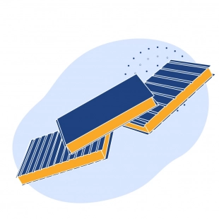 Стеновая сэндвич-панель МВ 50х1170(1000) мм винно-красный