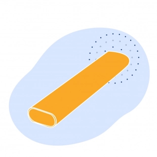 Труба стальная плоскоовальная 55х16х1 мм ст3 ГОСТ 8644-68