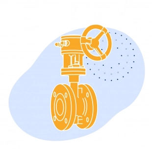 Затвор стальной обратный Ду 50 мм Ру 63 кгс/см2 ГОСТ 22445-88