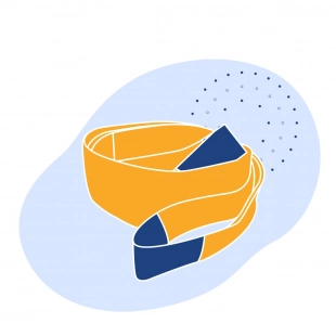 Строп двухпетлевой текстильный желтый 3 т 8 м