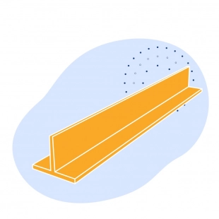 Алюминиевый профиль Т-образный 107x120x24.5x10.5 мм ВД17 ГОСТ 29296-92