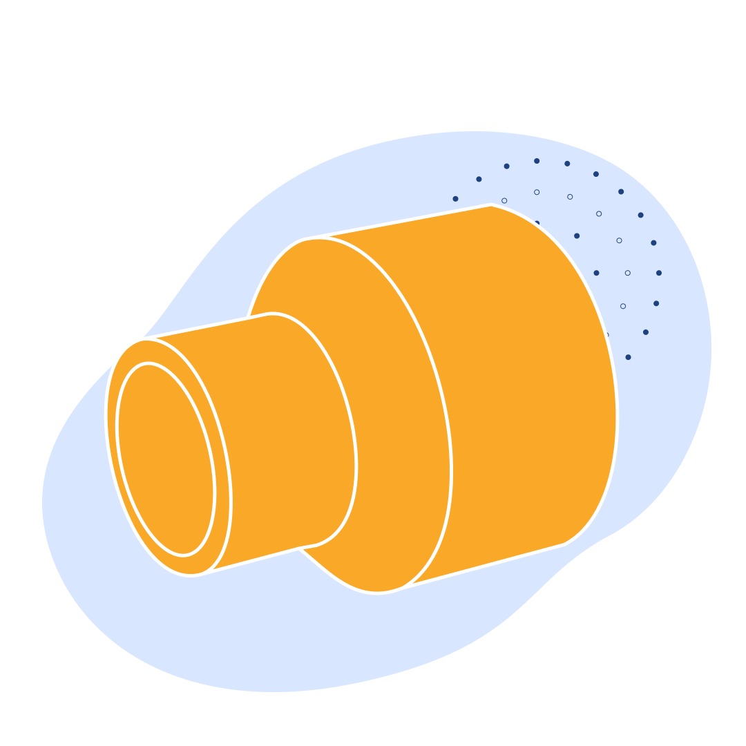 Переход ПНД приварной концентрический Ду 90 мм Ру 63 кгс/см2