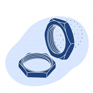 Контргайка нержавеющая Ду 15 мм AISI 304