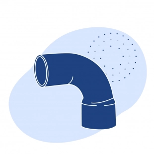 Чугунный угольник проходной 90° Ду 50 мм ГОСТ 8946-75