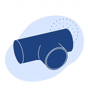 Титановый тройник 60.3х2.5 мм ВТ1-0 ГОСТ 17376-2001