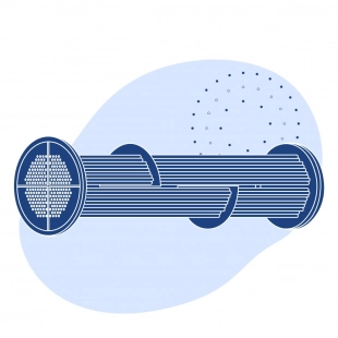 Трубная система подогревателя пароводяного 176 шт 3000 мм 2.94 Гкал/час 83.5 т/час 24.4 м2