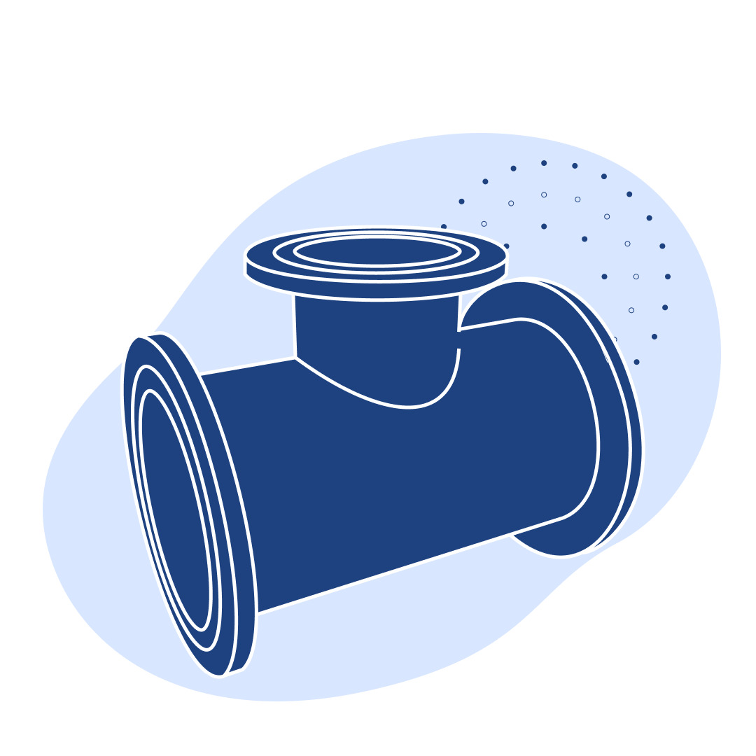 Пожарная подставка чугунная фланцевая ППФО Ду 150 мм