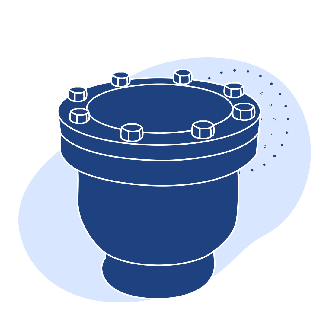 Вантуз чугунный фланцевый Ду 150 мм Ру 10 кгс/см2