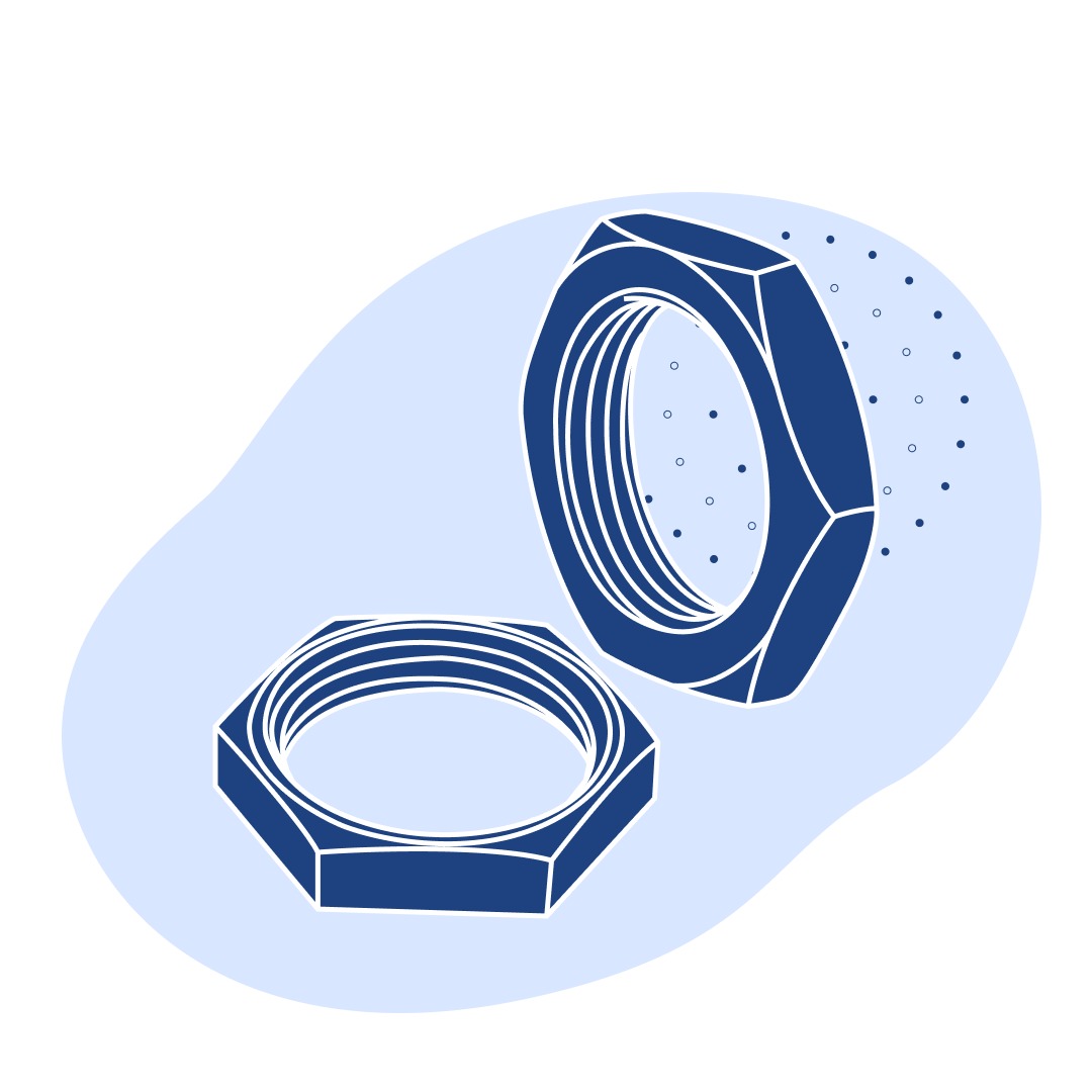 Контргайка нержавеющая Ду 40 мм AISI 304